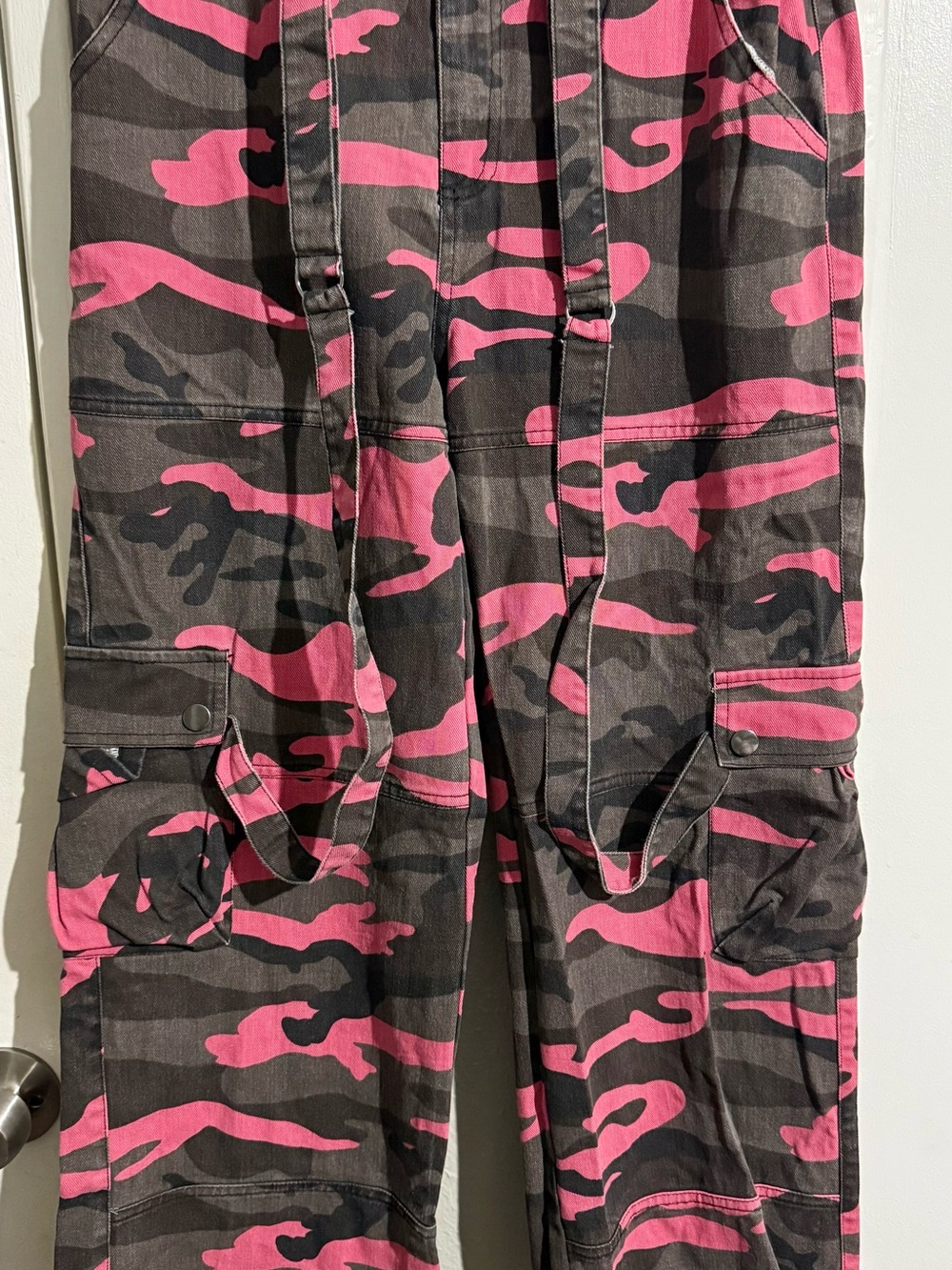 Pink and Black Camo Cargo Pants